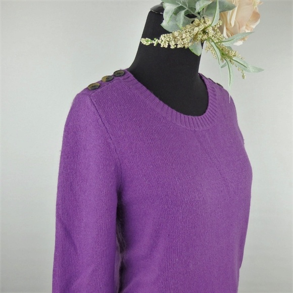 J. Crew Purple Alpaca Blend Warm Cozy Pullover Sweater - Picture 5 of 8